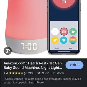 Hatch Rest+ Baby Sound Machine and Night Light